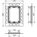 TECE 9242040 TECEfilo Einbaurahmen Chrom glänzend