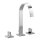 DORNBRACHT 20713782-08 Waschtisch-Dreilochbatterie mit Ablaufgarnitur MEM Platin 20713782