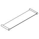 HEWI shelf System 162, chrome-plated, width 450 mm, glass top