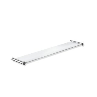 HEWI shelf System 162, chrome-plated, width 600 mm, glass top