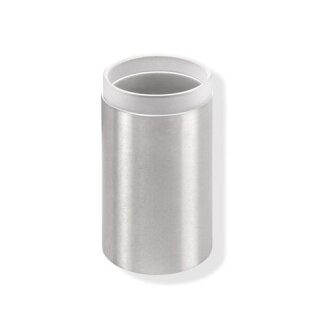 HEWI glass tumbler with holder Sys 162, Holder stainless steel polished