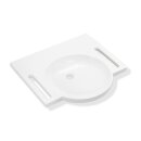 HEWI washbasin with recessed grip, 600 x 550 mm, wo overflow, wo tap hole