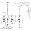 DORNBRACHT 20815892-00 Dreilochbatterie TARA Chrom 20815892