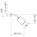 Dornbracht 28504979-06 Pomme de douche &agrave; chevauchement ronde