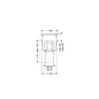 KESSEL 45270.11 Boden-/Deckenablauf Practicus