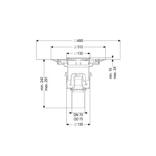 KESSEL 45270.53 Boden-/Deckenablauf Practicus