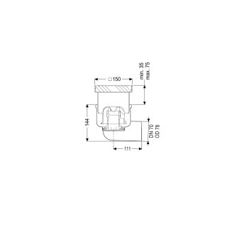 KESSEL 54400.20 Boden-/Deckenablauf Ferrofix