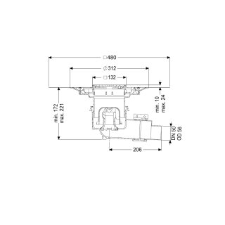 KESSEL 48358.53 Boden-/Deckenablauf Ecoguss