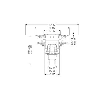 KESSEL 48858.51 Bodenablauf Ecoguss Pressfl.