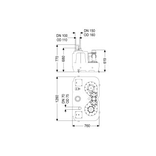 KESSEL 11090 Hebeanlage Aqualift F XL 300 l