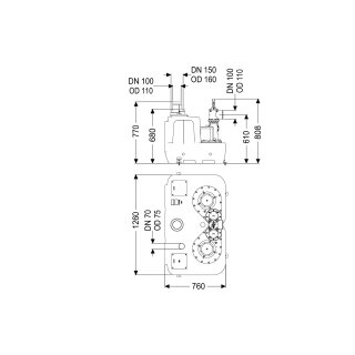 KESSEL 11111 Station de relevage Aqualift F XL 300 l