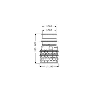 KESSEL 8740017 Schachtmodul, H:03,Zugang
