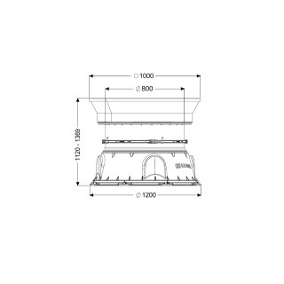 KESSEL 8740160 Schachtmodul LW 1000 Bodenplatte