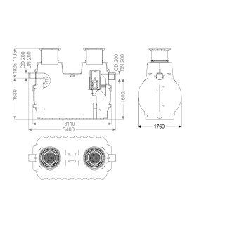KESSEL 99715.80D Koaleszenzabscheider z. Erdeinbau