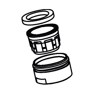 HANSGROHE 98453000 Luftsprudler M24x1 (3,8 l/min)