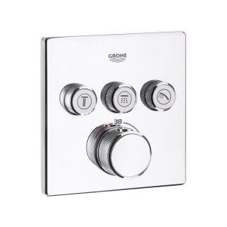 GROHE 29126000 Thermostat Grohtherm SmartControl 29126 eckig FMS 3 Absperrventile chrom