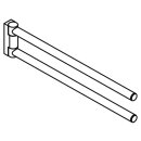 HEWI towel rail System 162, chrome-plated, lg 331 mm, swivel arms