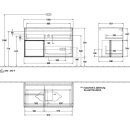 Villeroy &amp; Boch F651HBHB Waschbeckenunterschrank Finion F65