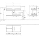 Villeroy &amp; Boch G030PDGN Waschbeckenunterschrank...