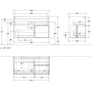 Villeroy &amp; Boch G121GNGN Waschbeckenunterschrank Finion G12
