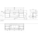 Villeroy &amp; Boch G211GFMT Waschbeckenunterschrank...