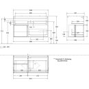 Villeroy &amp; Boch G241GNMT Waschbeckenunterschrank...