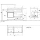 Villeroy &amp; Boch G652MTPD Waschbeckenunterschrank Finion G65