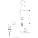 DORNBRACHT 27803361-06 Schlauchbrausegarnitur mit Einzelrosetten MADISON Platin geb&uuml;rstet 27803361