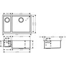 Hansgrohe 43429800 &Eacute;vier sous comptoir 180x450