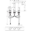 Hansgrohe 45133820 3-Loch Waschtischarmatur 200 Axor Uno