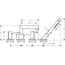 Hansgrohe 45444000 4-Loch Wannenarmatur Axor Uno F-Set