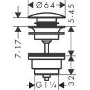 Hansgrohe 51300000 Ablaufventil Push-Open Axor
