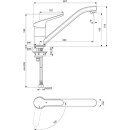 Ideal Standard BC129AA K&uuml;chenarmatur CERAFLEX, m.Rohrausl.,
