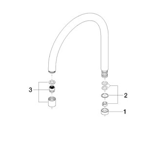 Dornbracht 9028220204801-00 Pièces de rechange compl. de sortie