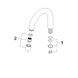 Dornbracht 9028282205801-00 Pièces de rechange compl. de sortie