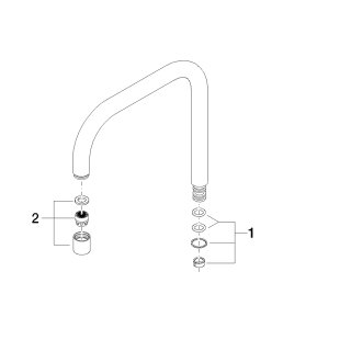 Dornbracht 90282220800-00 Auslauf eckig Ersatzteile