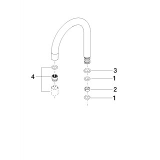 Dornbracht 9028222221000-00 Pièces de rechange complètes de sortie