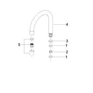 Dornbracht 9028222221002-00 Décharger les pièces de rechange complètes