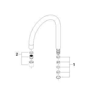 Dornbracht 90282222221301-00 Pièces de rechange complètes de sortie