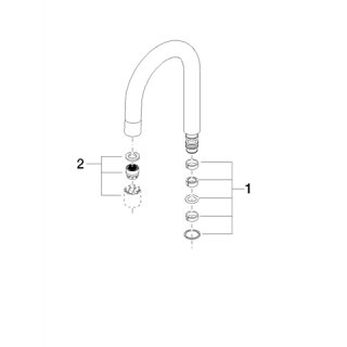 Dornbracht 9028222221502-06 Pièces de rechange complètes de sortie