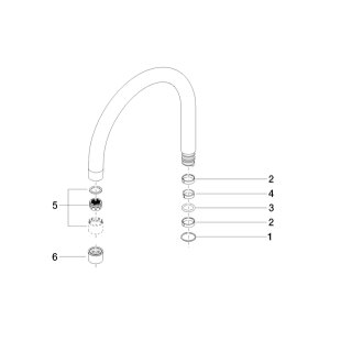 Dornbracht 90282222221800-00 Pièces de rechange complètes de sortie