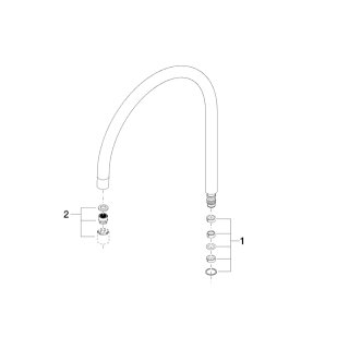 Dornbracht 9028222222401-00 Pièces de rechange complètes de sortie