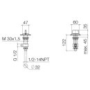 Dornbracht 20005705-06 Seitenventil , rechtsschlie&szlig;end CL.1