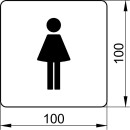 KEUCO 14966010000 T&uuml;rschild Symbol Damen Plan 14966,