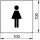 keuco 1496601000000 Plaque de porte Symbole Plan femmes 14966,