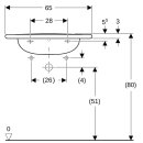 Keramag 121765600 Vitalis Waschtisch, 650x600mm