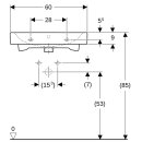 Geberit 124060600 iCon Waschtisch, 60x48,5cm