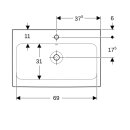Geberit 124075600 iCon Waschtisch, 75x48,5cm