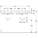 Geberit 124120600 iCon Doppelwaschtisch, 120x48,5cm
