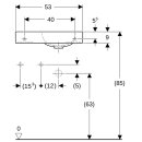 Keramag 124153000 iCon xs Waschtisch, asymmetrisch